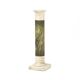 Antique Weathered Folk Art Painted Pedestal with Peacock