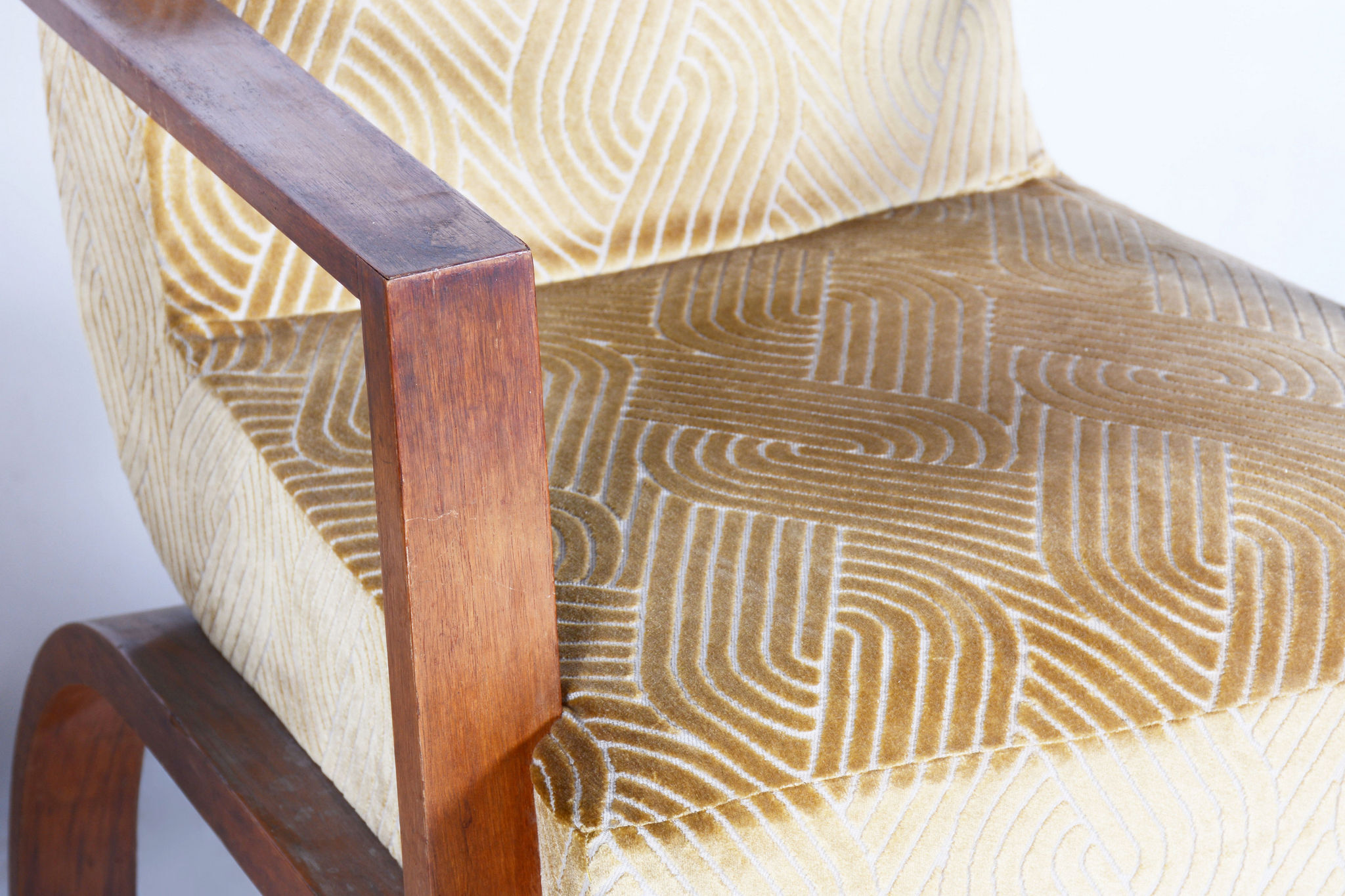 Palisander Seating Set with Coffee Table, Art Deco, Restored, France, 1920s