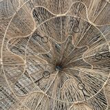 Immense rattan suspension in the shape of a flower, tulip, corolla H1m D1m50