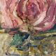 Old painting, still life with roses and oranges, signed circa 1950.