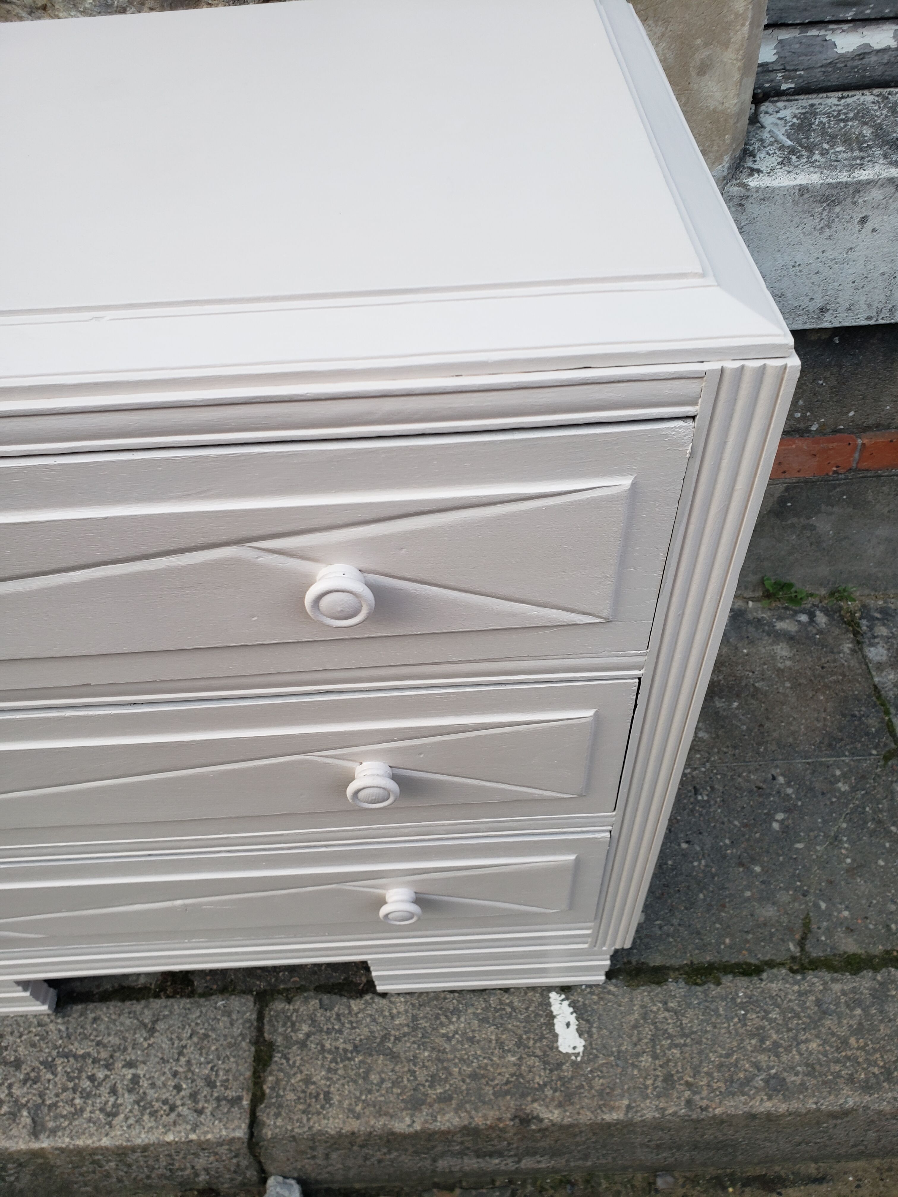 Dresser vintage powder white changing table