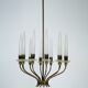 Rare Angelo Lelii for Arredoluce, 12-Lights Chandelier, Italy 1953