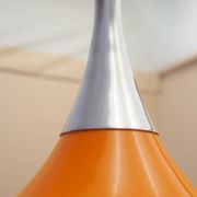 Danish pendant lamp 1960s with orange metal shade