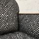 Fauteuil club en bois et tissu