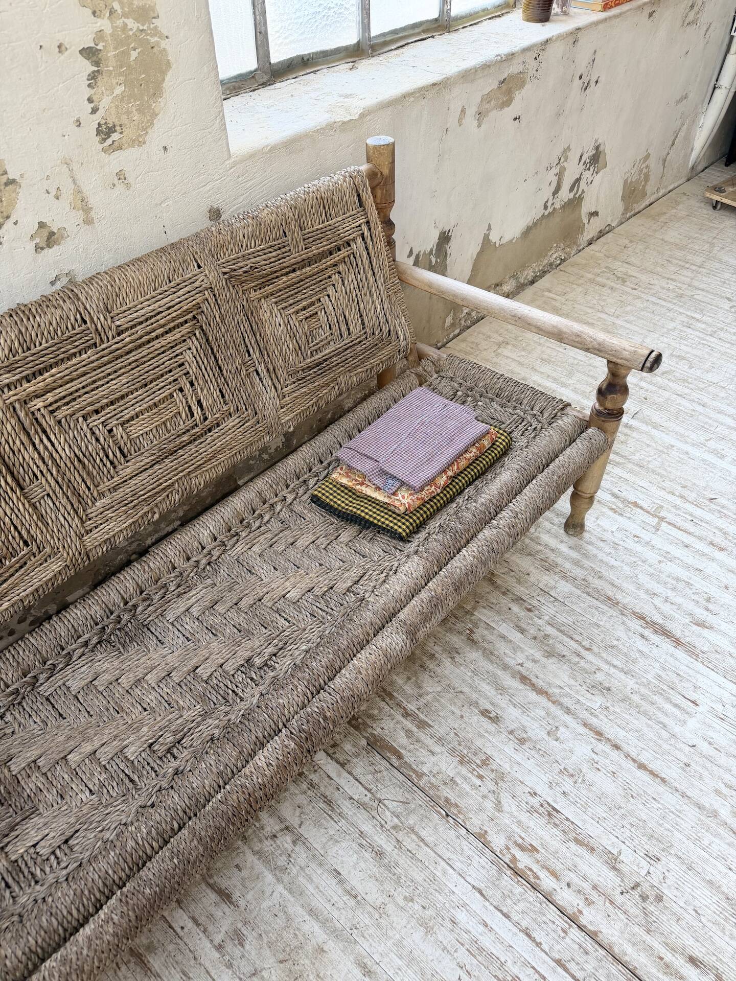 Audoux and Minet cord bench