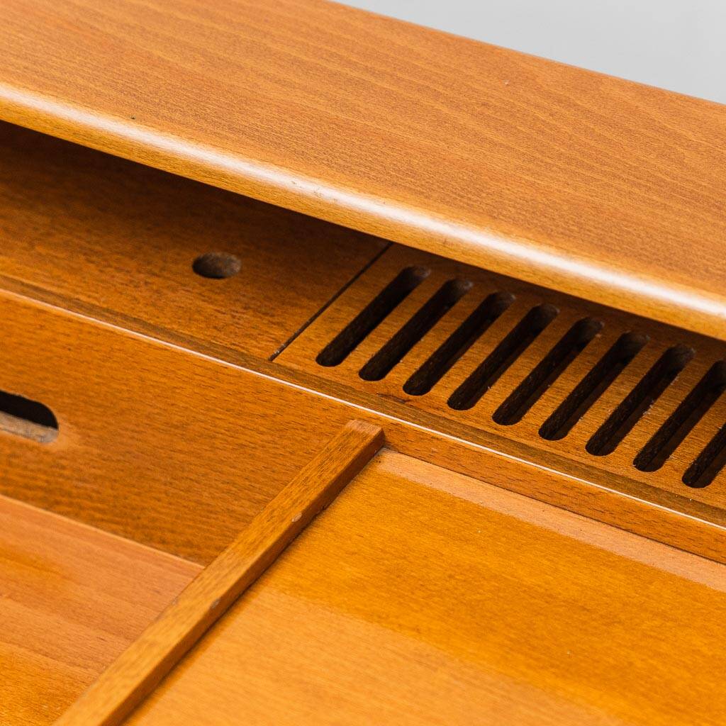 Table d'appoint FIMSA avec piédestal en métal, modernisme vintage des années 1960.