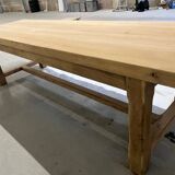 Light solid oak farmhouse table