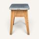 Raw wood storage stool 1950