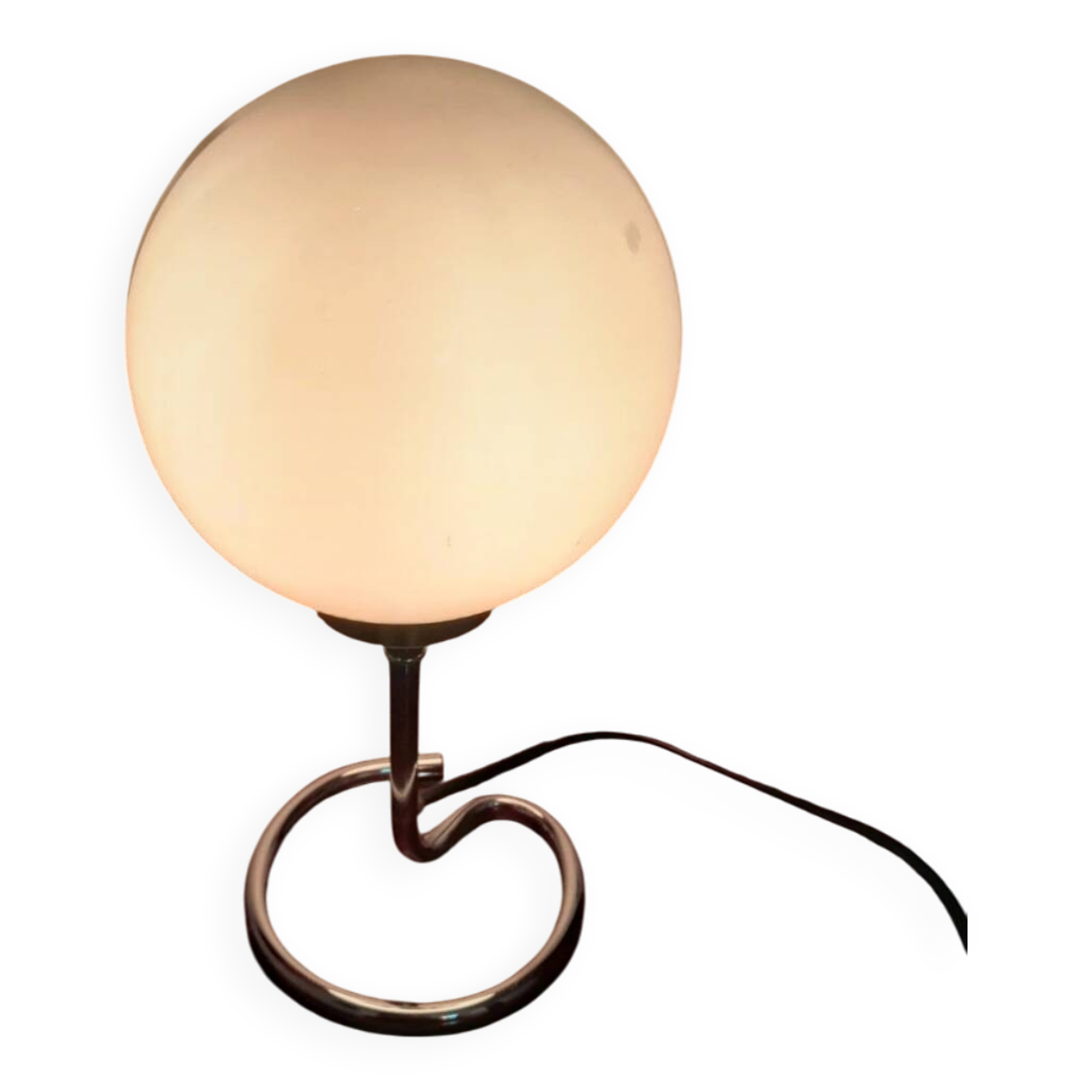 Lampe verre et métal