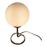 Glass and metal lamp
