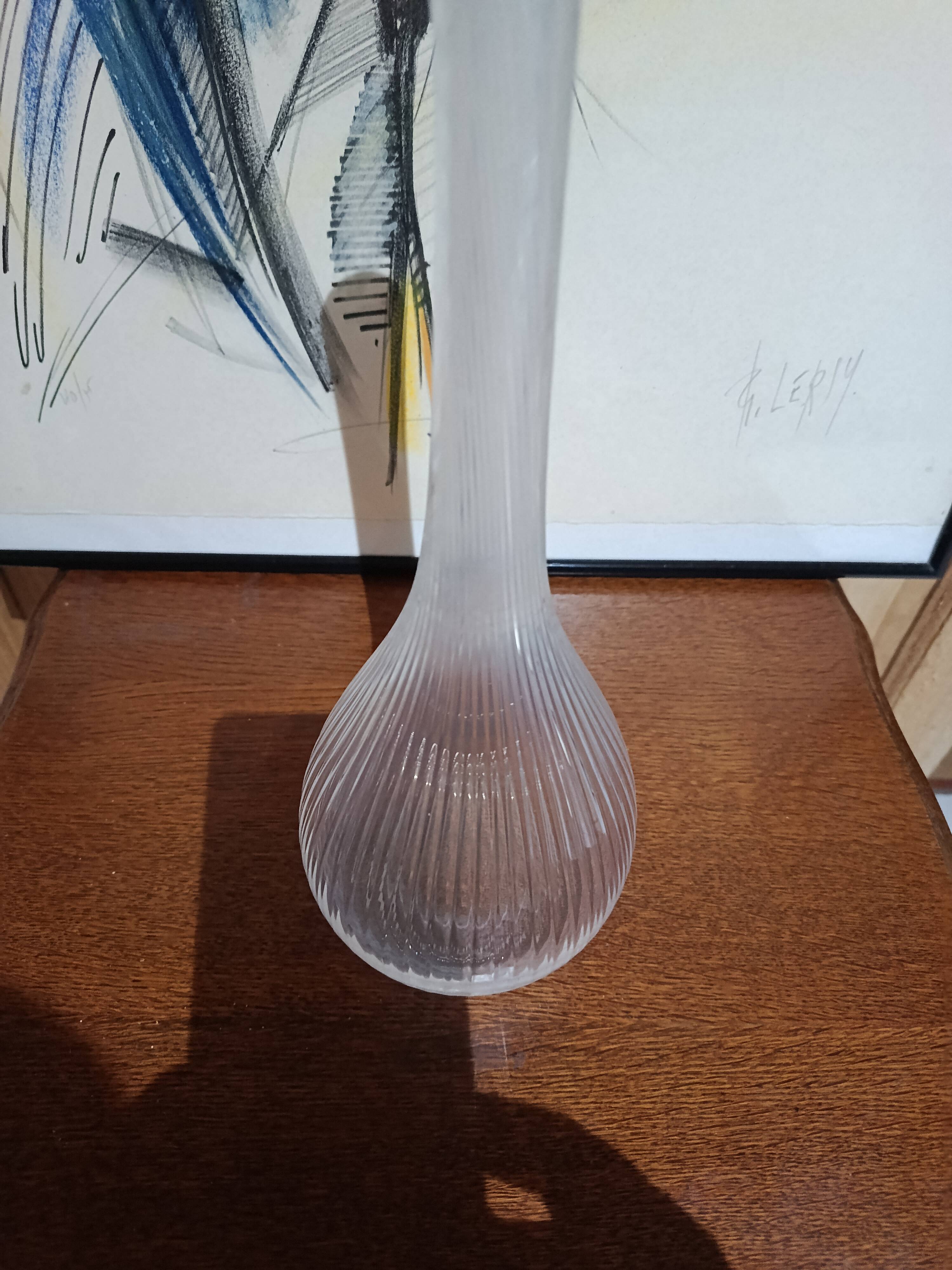 Daum France crystal soliflore vase