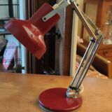 Vintage articulated table lamp red metal