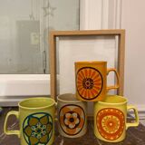 Set of Staffordshire mugs