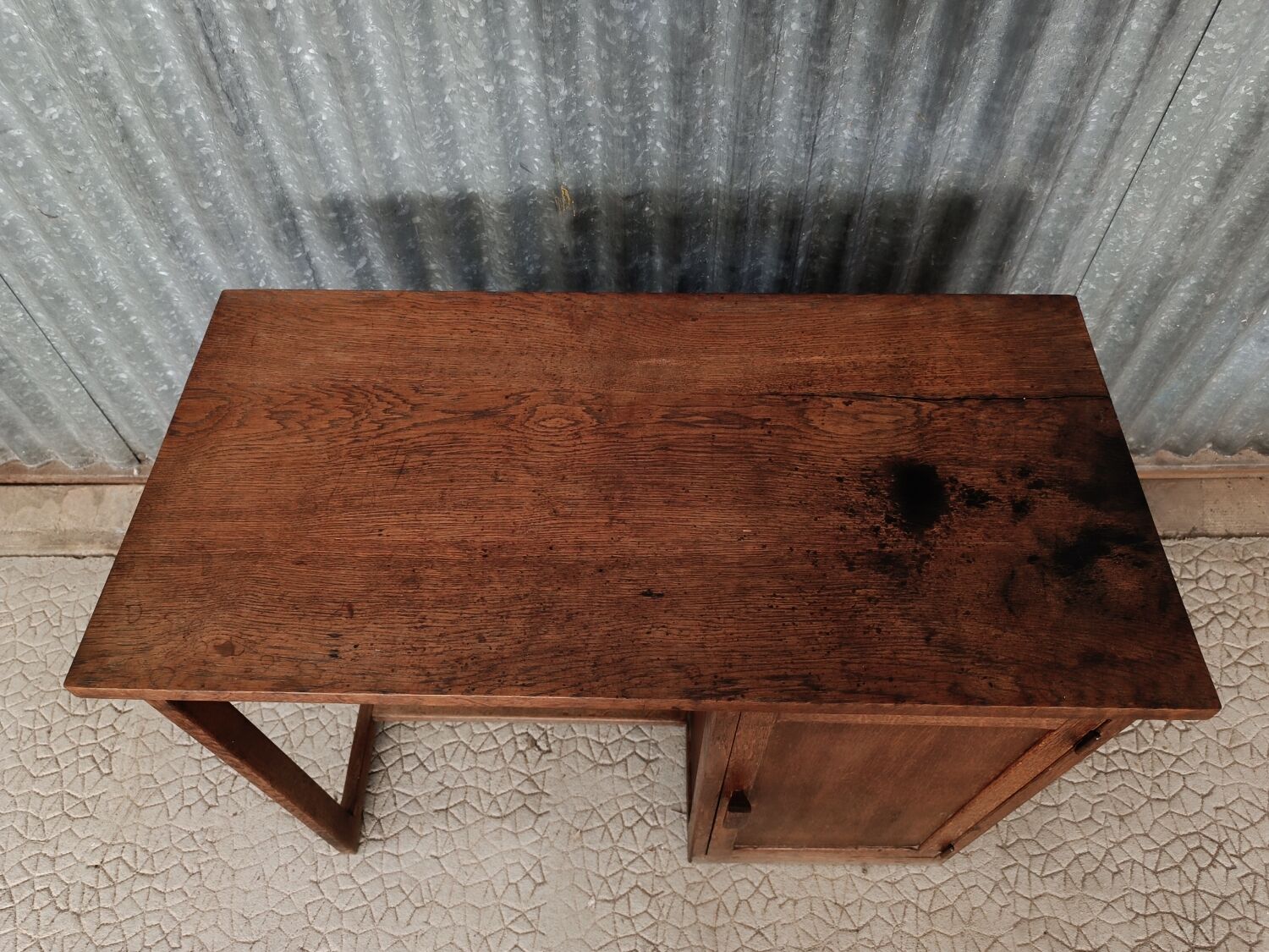 Small vintage solid wood desk