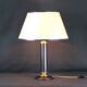 Mid-Century France Leather and Brass Table Lamp