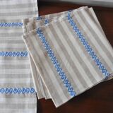 12 serviettes de table en lin