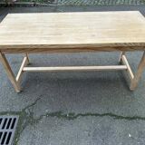 Renovated farmhouse dining table in solid wood 160cm XXth century