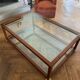 Wood and glass coffee table