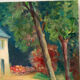 The house in the woods, oil on canvas.