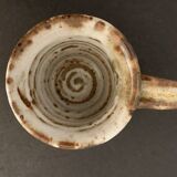 Set of 3 Danish Waldorff cups and 3 saucers in glazed stoneware