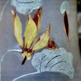 Magnificent Legras Art Nouveau vase from 1900 in frosted enamelled glass.