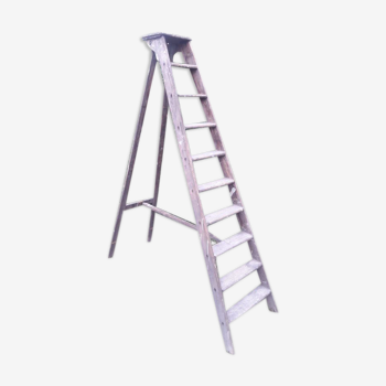 Artisan wood stepladder