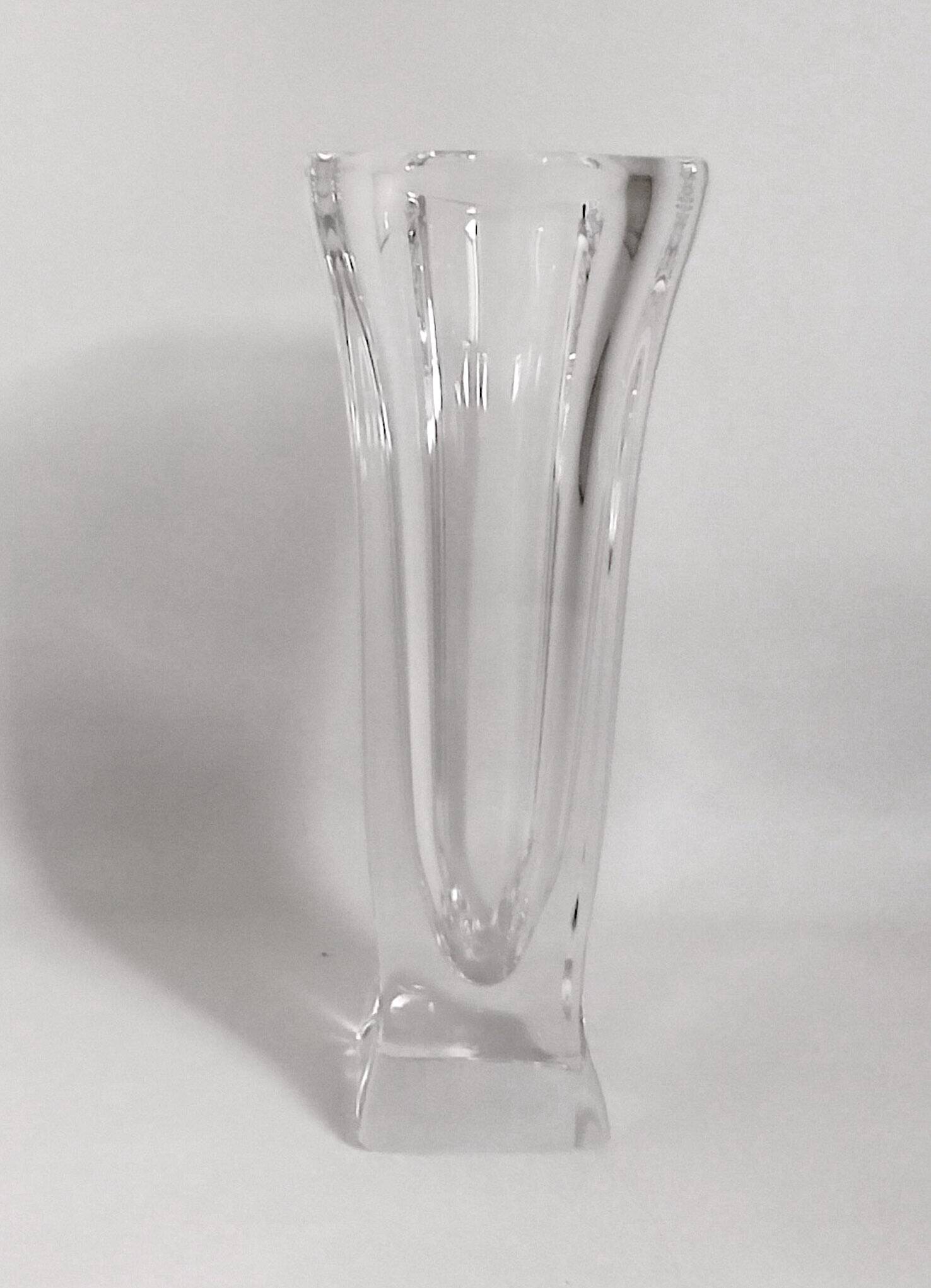 Crystal vase from Vannes 1950s Height 29 cm