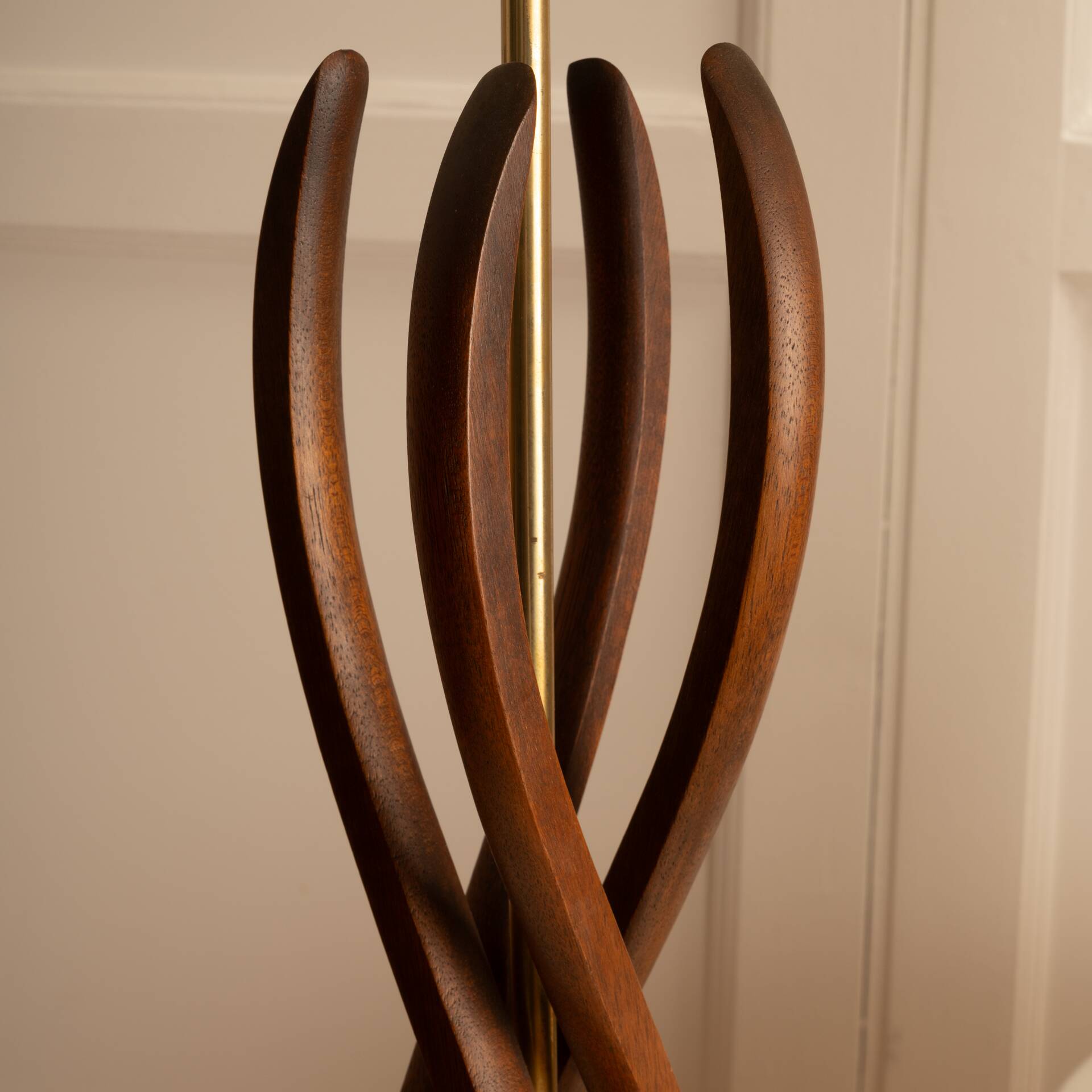Paire de lampes organiques en bois - USA 1960