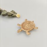 Turtle brass ashtray