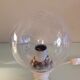 Glass globe bedside lamp/ vintage 60s-70s