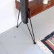 Vintage teak shelving system in 60s-70s style, retro style.