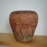 Multicolored terracotta pot