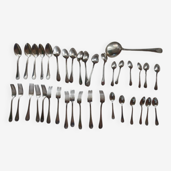 37-piece silver metal cutlery, la mondiale