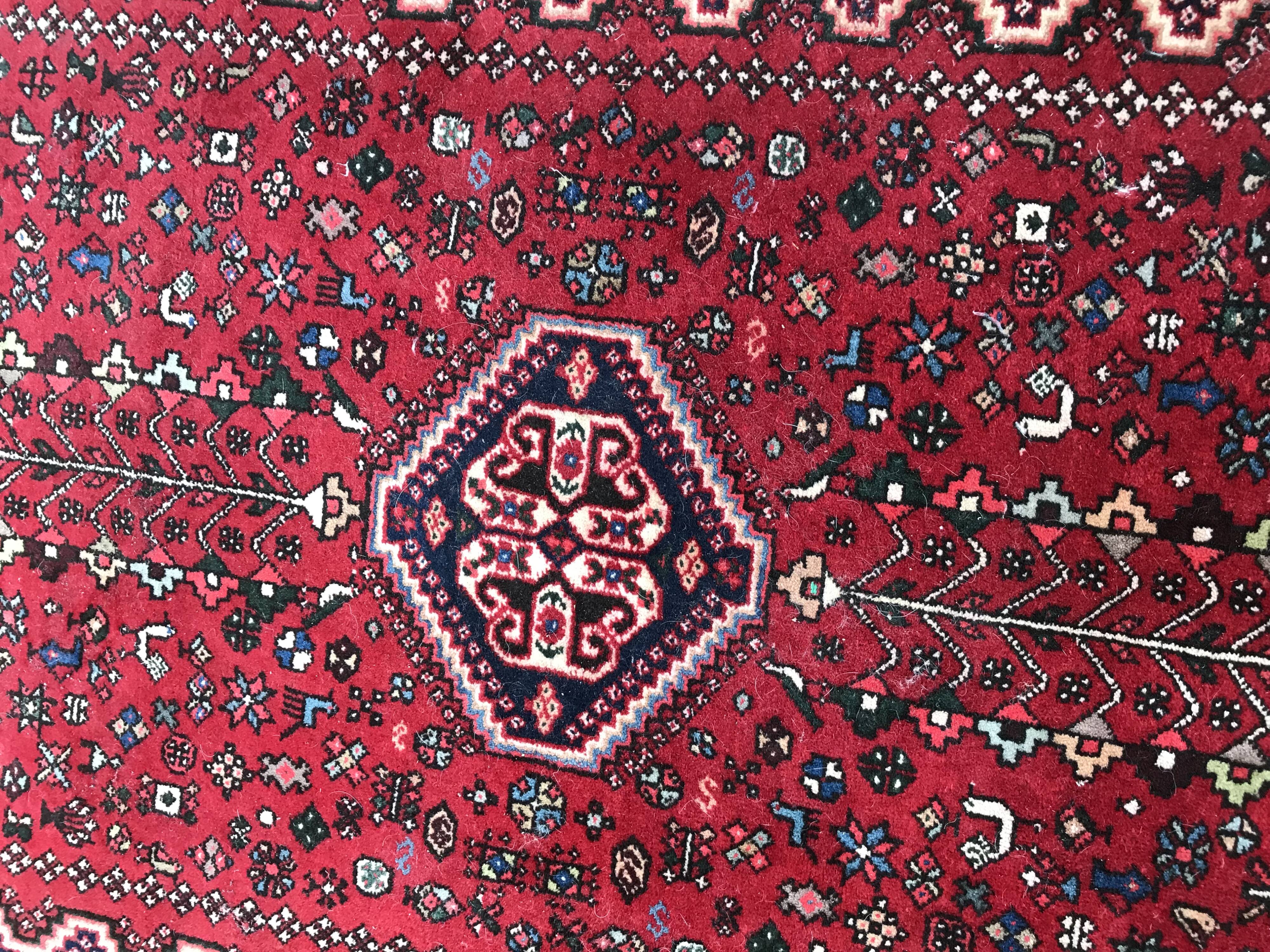 Carpet old corridor Persian abadeh done hand 107x297cm