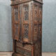 Gothic Renaissance style cabinet with solid oak putto around 1850