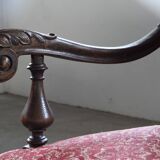 Vintage 19th century Danish Baroque oak armchair - Louis XV style