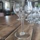 Lot de 11 verres à vin blanc ancien en verre ciselé