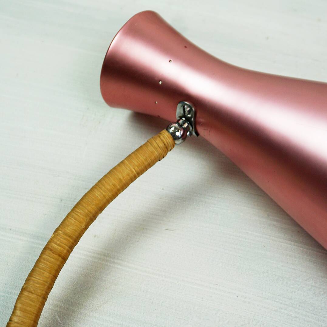 Mid-century Austrian pink wall lamp by Rupert Nikoll