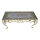 Glass and wrought iron coffee table. 1950s/1960s