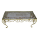 Glass and wrought iron coffee table. 1950s/1960s