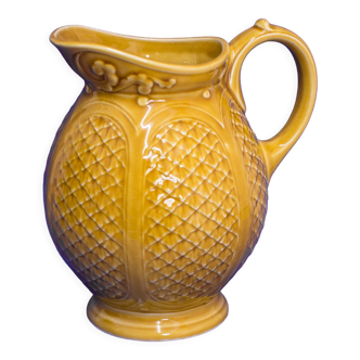 Carafe Sarreguemines couleur moutarde