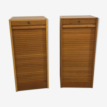 Pair of old curtain filing cabinets