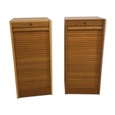 Pair of old curtain filing cabinets