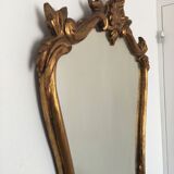 Wood carved and gilded mirror