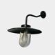 Ancient outdoor swan collar and glass globe sconce