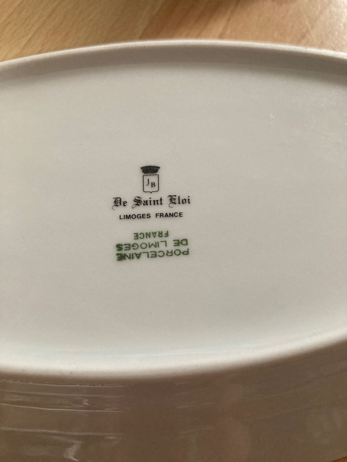 Plats ovales porcelaine de Limoges monogramme