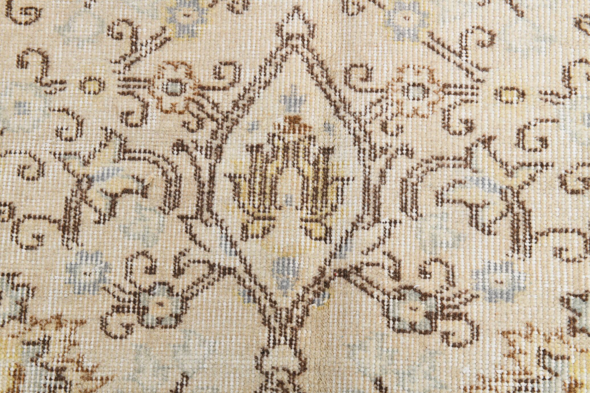 Tapis Turc Vintage Beige, Motif Floral, Tapis de Salon Classique, 170X275Cm