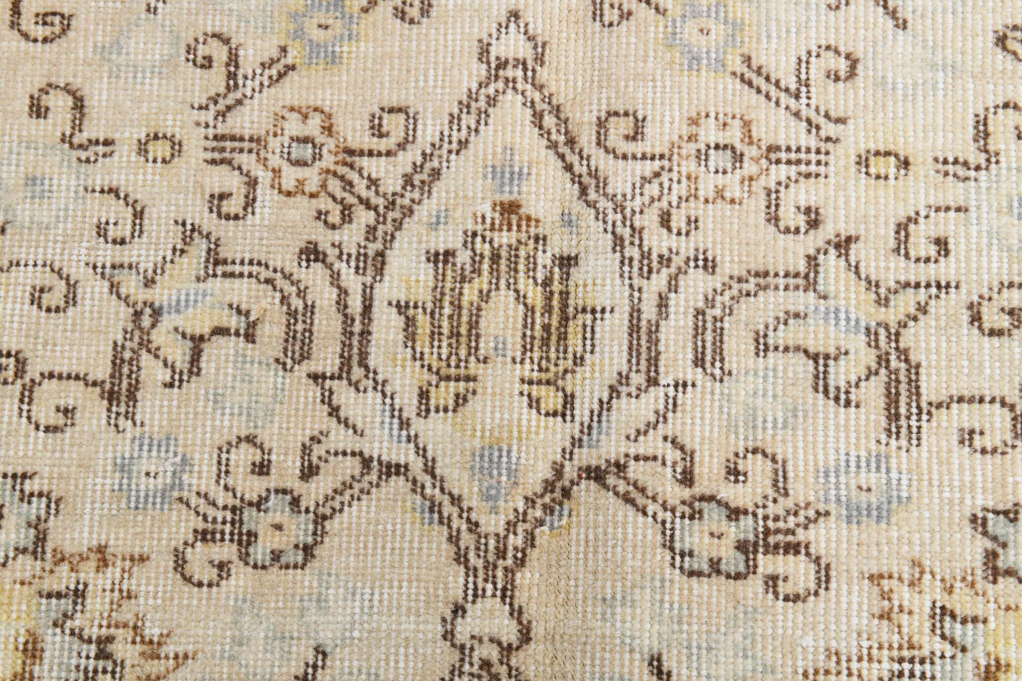 Tapis Turc Vintage Beige, Motif Floral, Tapis de Salon Classique, 170X275Cm