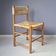 Wooden chair with rush seat and backrest, 1960s