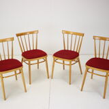 Set of four dining chairs/Tatra Pravenec, 1970's.